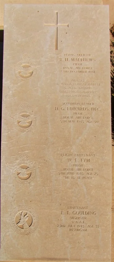 Robert Henry Matthews. Henry Graham Edwards. William Ernest Tym. Terence Tom Goulding.