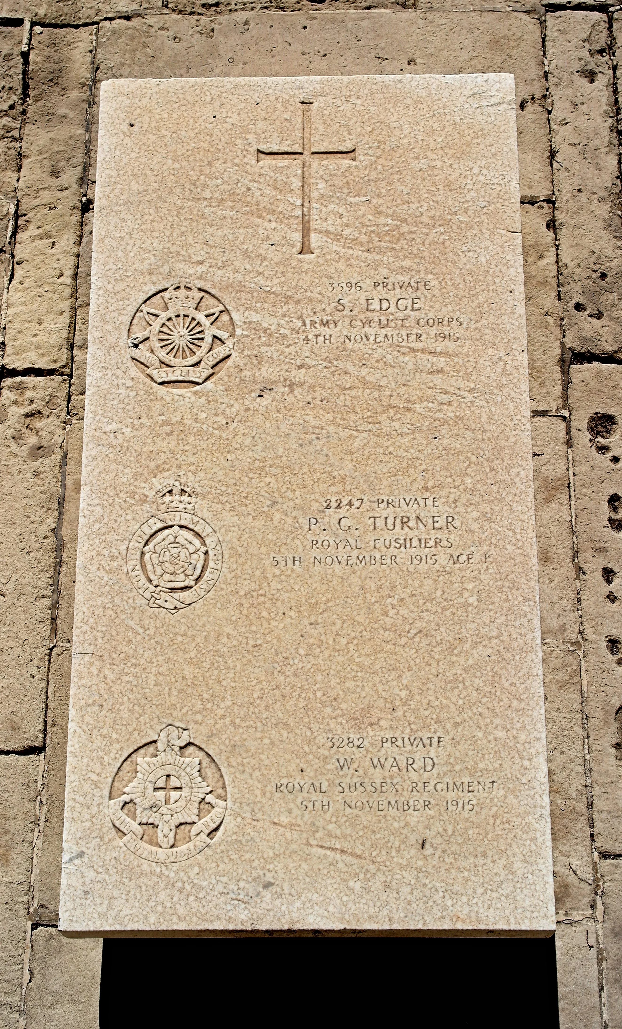 Sidney EDGE.  Percival George TURNER.  William Powlett WARD.