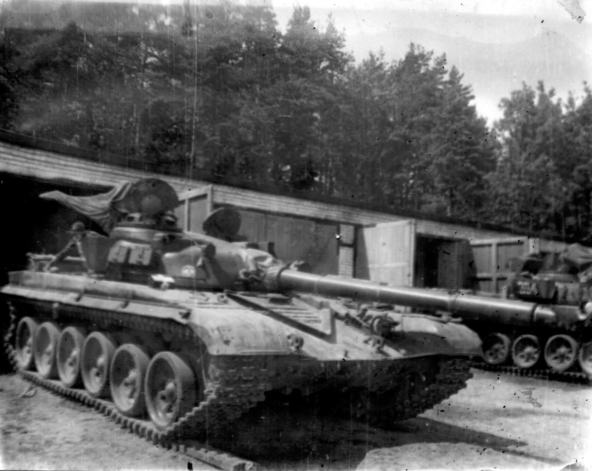 Soviet T-72 tanks in its den