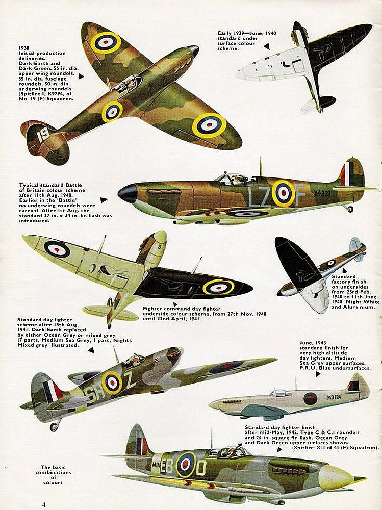 Spitfire Colour Schemes