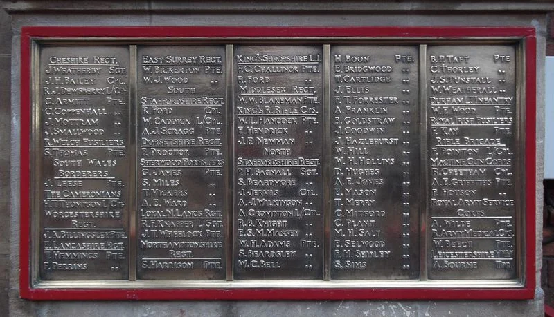 Stoke-on-Trent Railway Station War Memorial