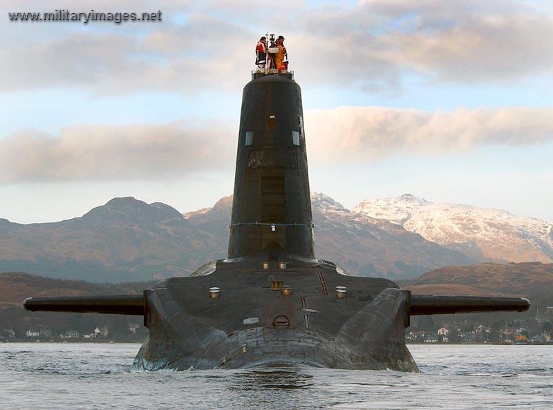 The Vanguard class submarine HMS Victorious.