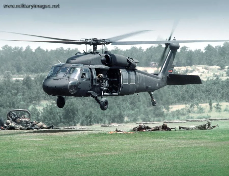 UH-60L BLACK HAWK departs landing zone