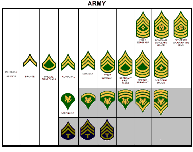 US Army Ranks Enlisted