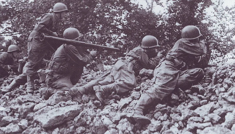US Troops fire M1 Bazooka