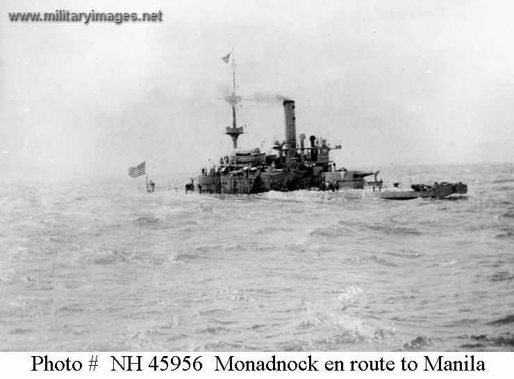 USS Monadnock (BM-3). In the Pacific Ocean