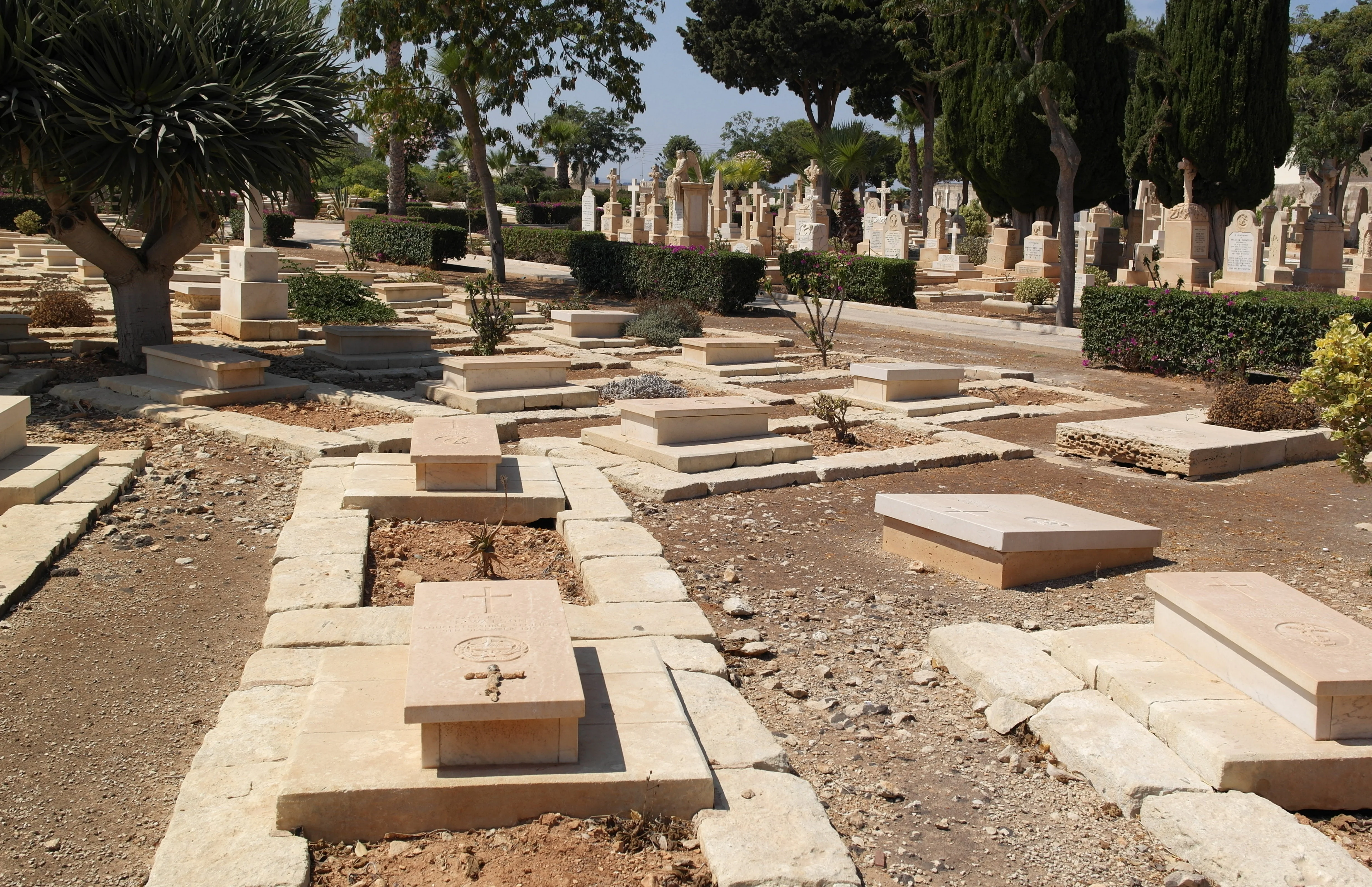 View of Capuccini Naval Cemetery