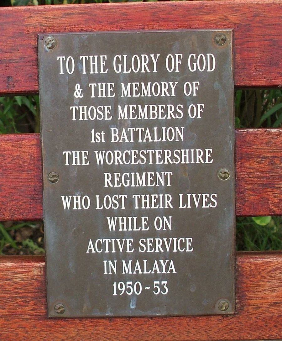 Woircestershire Regiment Memorial Seat