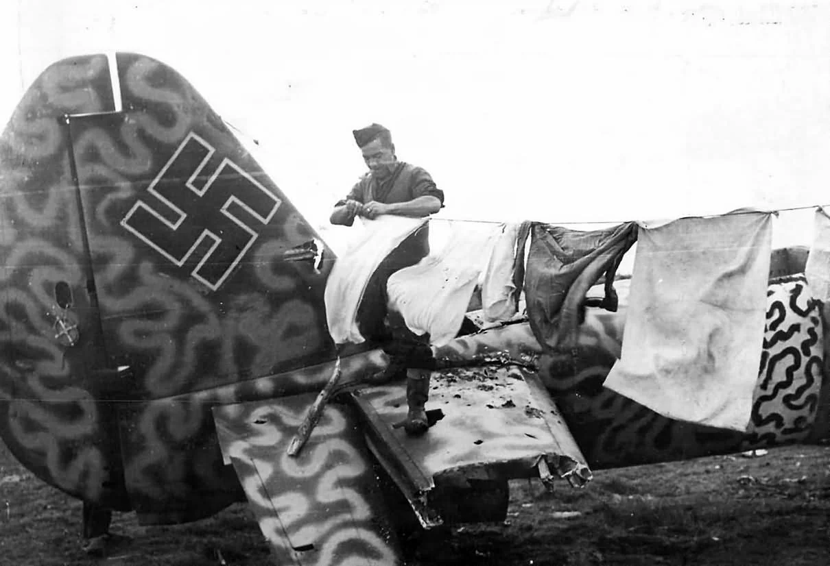 Wrecked German Ju88 1944 Italy