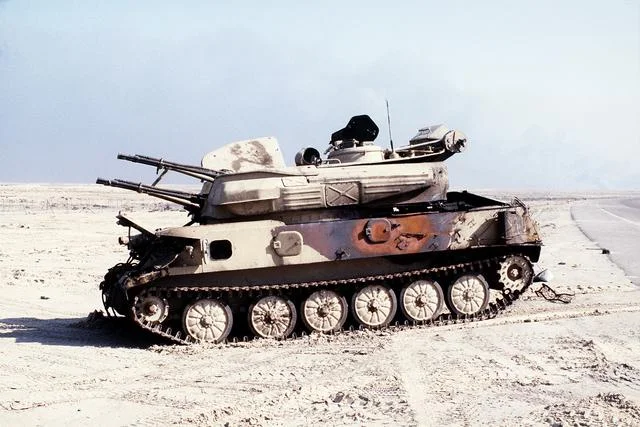 ZSU 23/4 wrecked in Iraq
